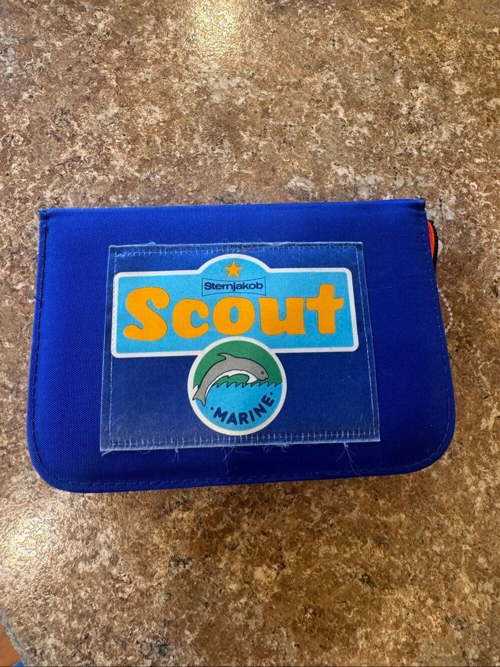 Vintage 1980s German Scout Sternjakob Marine Dolphin Pencil Case School Etui